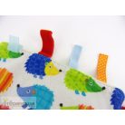 Szalaggal díszítet sünis rongyi szundikendő alvókendő