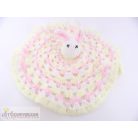 Horgolt nyuszis rongyi szundikendő alvókendő