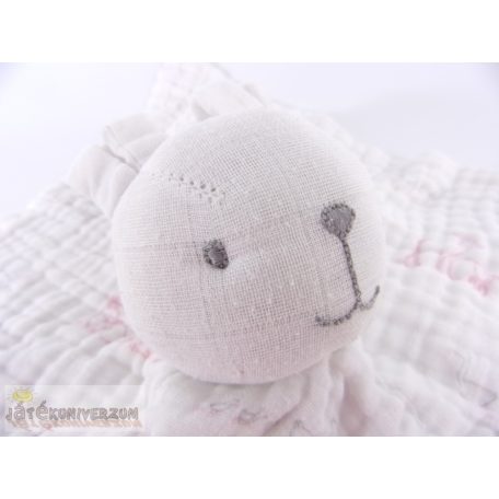 Purebaby nyuszi ujjbábos rongyi szundikendő alvókendő