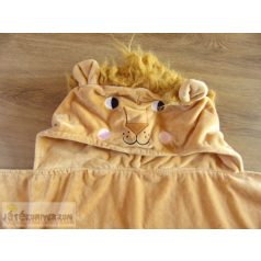 Oroszlános kapucnis polár takaró