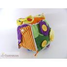 Készségfejlesztő plüss kocka