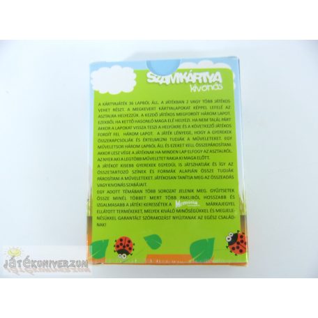 Számkártya kivonás fejlesztő kártyajáték