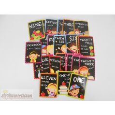   Kids Create Numbers 26 flash Card készlet tanuló kártyaszett