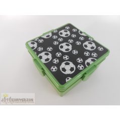 Aldi foci futball labda mintás műanyag uzsonnás doboz