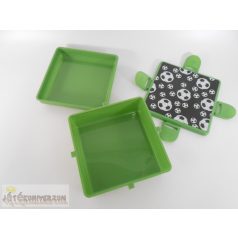 Aldi foci futball labda mintás műanyag uzsonnás doboz