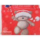 Happy Christmas karácsonyi maci mintás ajándéktáska tasak