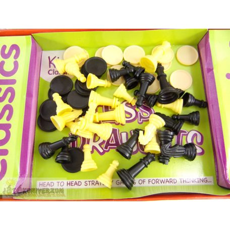 Kids Classics Chess and Draughts sakk dáma stratégiai társasjáték