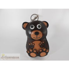 Valódi bőrből készült medve pénztárca kulcstartóval