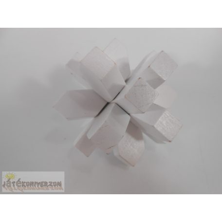 Hópehely csillag formájú összerakható fakocka rejtvénykocka logikai játék