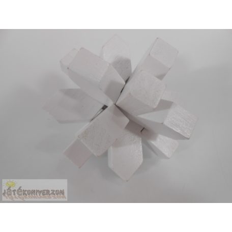 Hópehely csillag formájú összerakható fakocka rejtvénykocka logikai játék