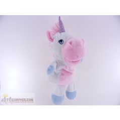 Plüss unikornis egyszarvú bábfigura