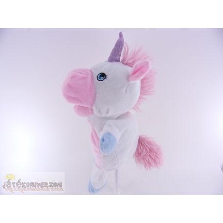Plüss unikornis egyszarvú bábfigura