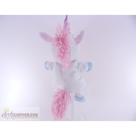 Plüss unikornis egyszarvú bábfigura