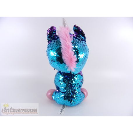 Glitzies flitterekkel díszített unikornis egyszarvú plüss figura